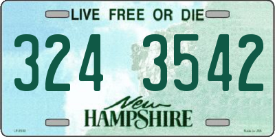 NH license plate 3243542
