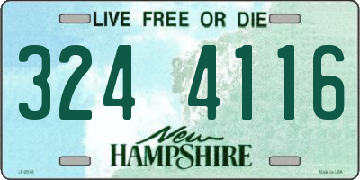 NH license plate 3244116