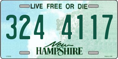 NH license plate 3244117