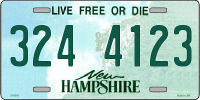 NH license plate 3244123