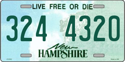 NH license plate 3244320