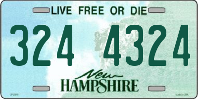 NH license plate 3244324