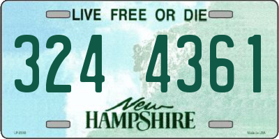 NH license plate 3244361
