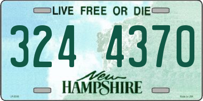 NH license plate 3244370