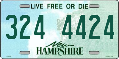 NH license plate 3244424