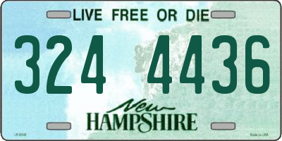 NH license plate 3244436