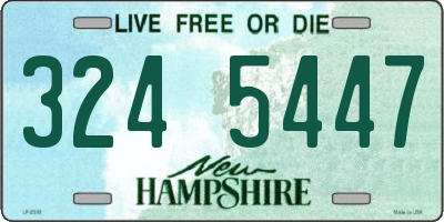 NH license plate 3245447