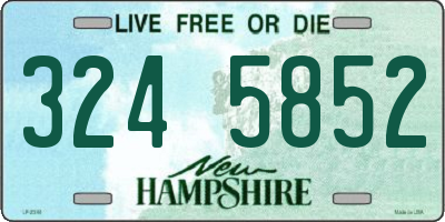 NH license plate 3245852