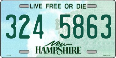 NH license plate 3245863