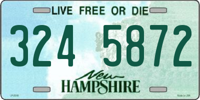 NH license plate 3245872
