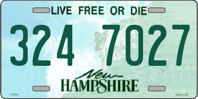 NH license plate 3247027