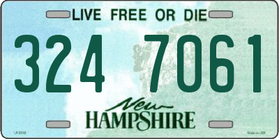 NH license plate 3247061