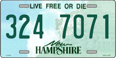 NH license plate 3247071