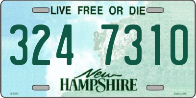 NH license plate 3247310