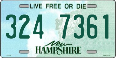 NH license plate 3247361