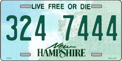 NH license plate 3247444