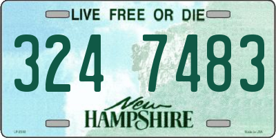 NH license plate 3247483