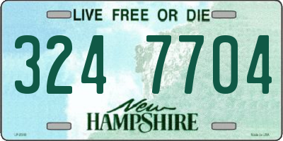 NH license plate 3247704