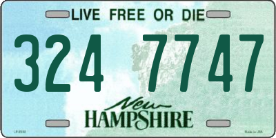 NH license plate 3247747