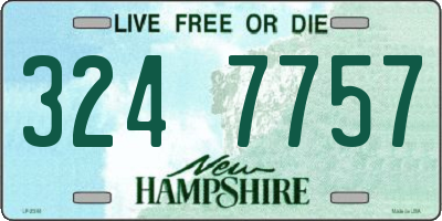 NH license plate 3247757