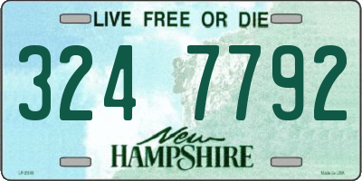 NH license plate 3247792