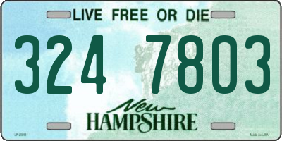 NH license plate 3247803