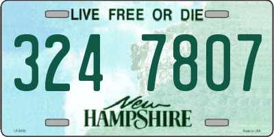 NH license plate 3247807