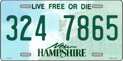 NH license plate 3247865