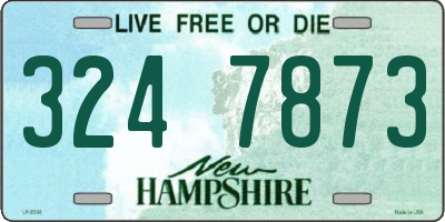 NH license plate 3247873