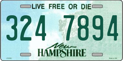 NH license plate 3247894