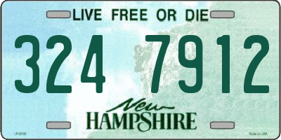 NH license plate 3247912