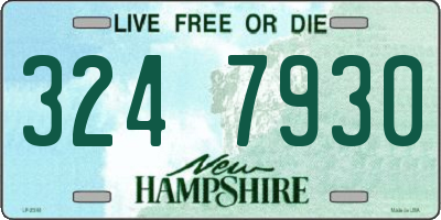 NH license plate 3247930