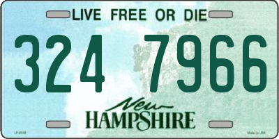 NH license plate 3247966