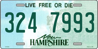 NH license plate 3247993
