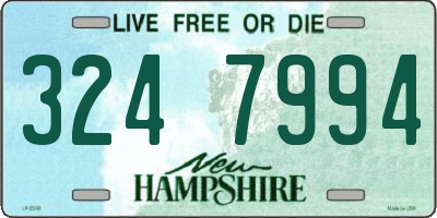 NH license plate 3247994