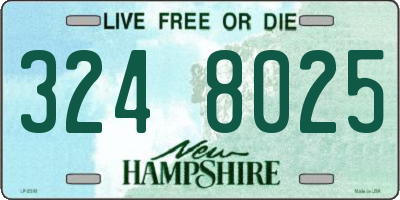 NH license plate 3248025
