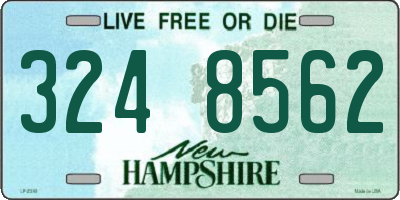 NH license plate 3248562