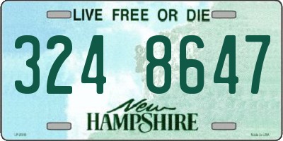 NH license plate 3248647