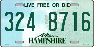 NH license plate 3248716