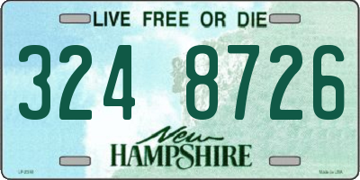 NH license plate 3248726