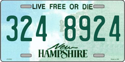 NH license plate 3248924