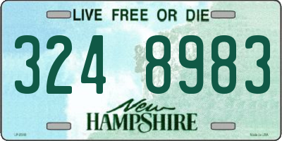NH license plate 3248983