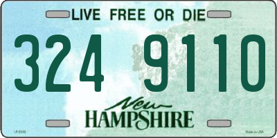 NH license plate 3249110