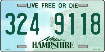 NH license plate 3249118