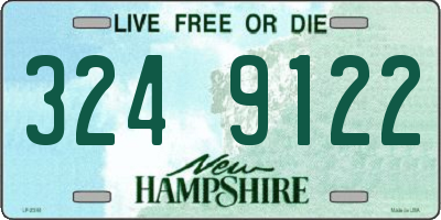 NH license plate 3249122