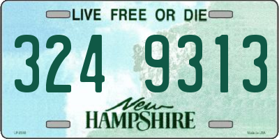 NH license plate 3249313