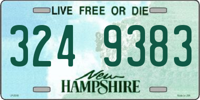 NH license plate 3249383