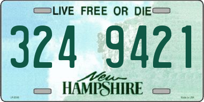 NH license plate 3249421