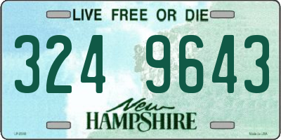 NH license plate 3249643
