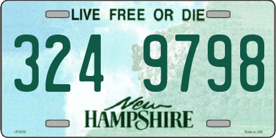 NH license plate 3249798